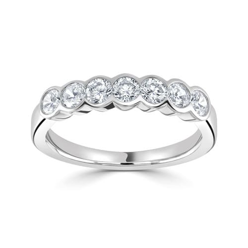 Dorita Lab Grown Bezel 7 Stone Diamond Ring