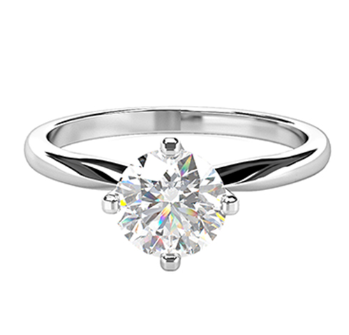 Nalayah Lab Grown Diamond Platinum 4 Prong Mens Engagement Ring