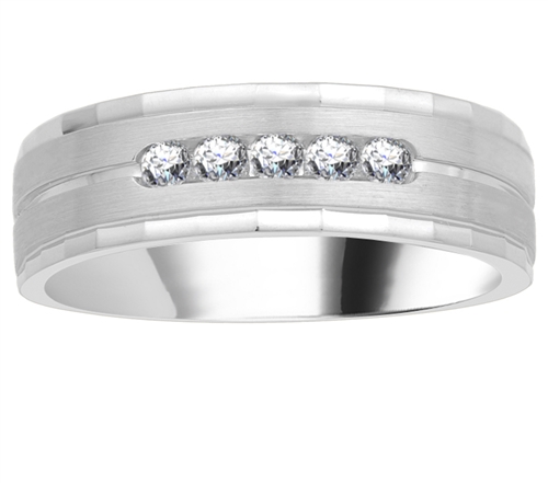 Ella Lab Grown 4 Prong Mens Diamond Ring