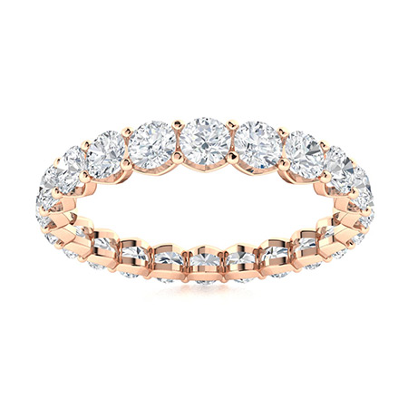 Ellice Natural Rose Gold Prong  Diamond Ring