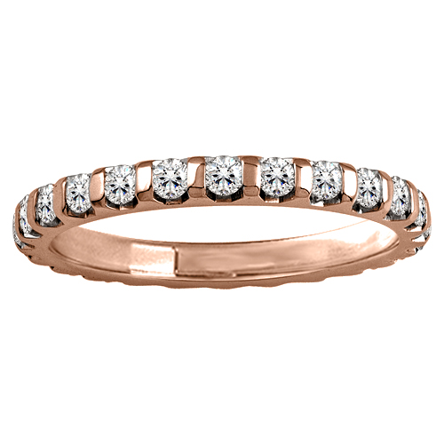 Ebba Lab Grown Rose Gold Bar Set  Diamond Ring