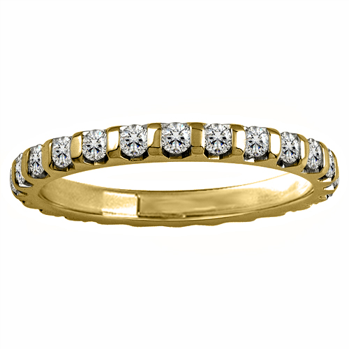 Ebba Lab Grown Yellow Gold Bar Set  Diamond Ring