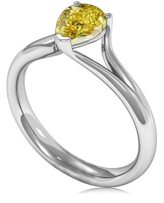 Noemie Yellow Diamond Rose Gold 3 Prong 