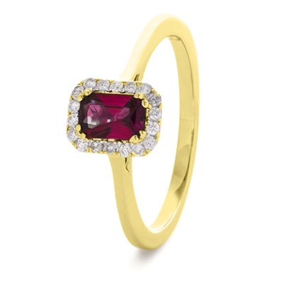 Aubrin Natural Ruby Rose Gold 
