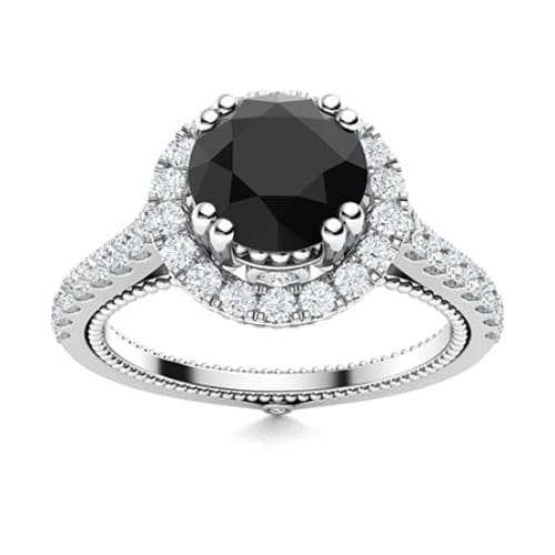 Auriah 0.50 - 2.00 Carat Black Diamond Engagement Ring
