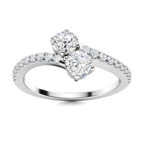 Maylynn 0.50 - 1.00 Carat Lab Grown 4 Prong Two Stone Diamond Ring