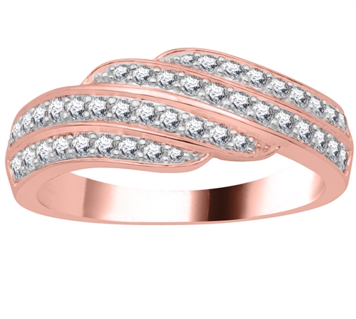 Eirini Lab Grown Rose Gold Prong Statement Diamond Ring