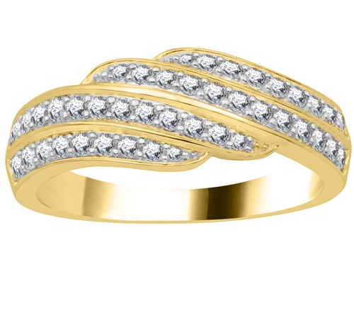 Eirini Lab Grown Yellow Gold Prong Statement Diamond Ring