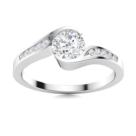 Dulcibella 0.10 - 0.20 Carat Lab Grown Tension Promise Diamond Ring