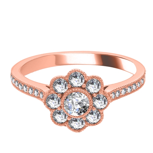 Ermenburg Natural Rose Gold Bezel Everyday Diamond Ring