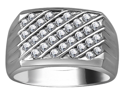 Elena Lab Grown Channel Set Mens Diamond Ring