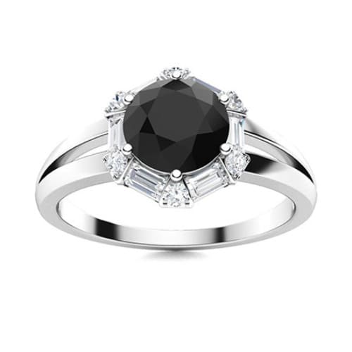 Ailed 0.50 - 2.00 Carat Black Diamond Engagement Ring