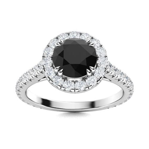 Aloria 0.50 - 2.00 Carat Black Diamond Engagement Ring