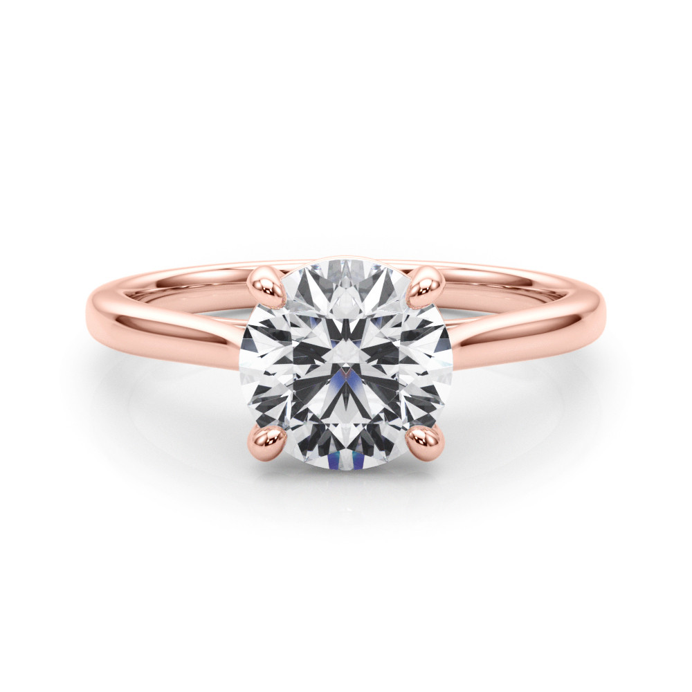Benet Lab Grown Diamond Rose Gold 4 Prong  Engagement Ring