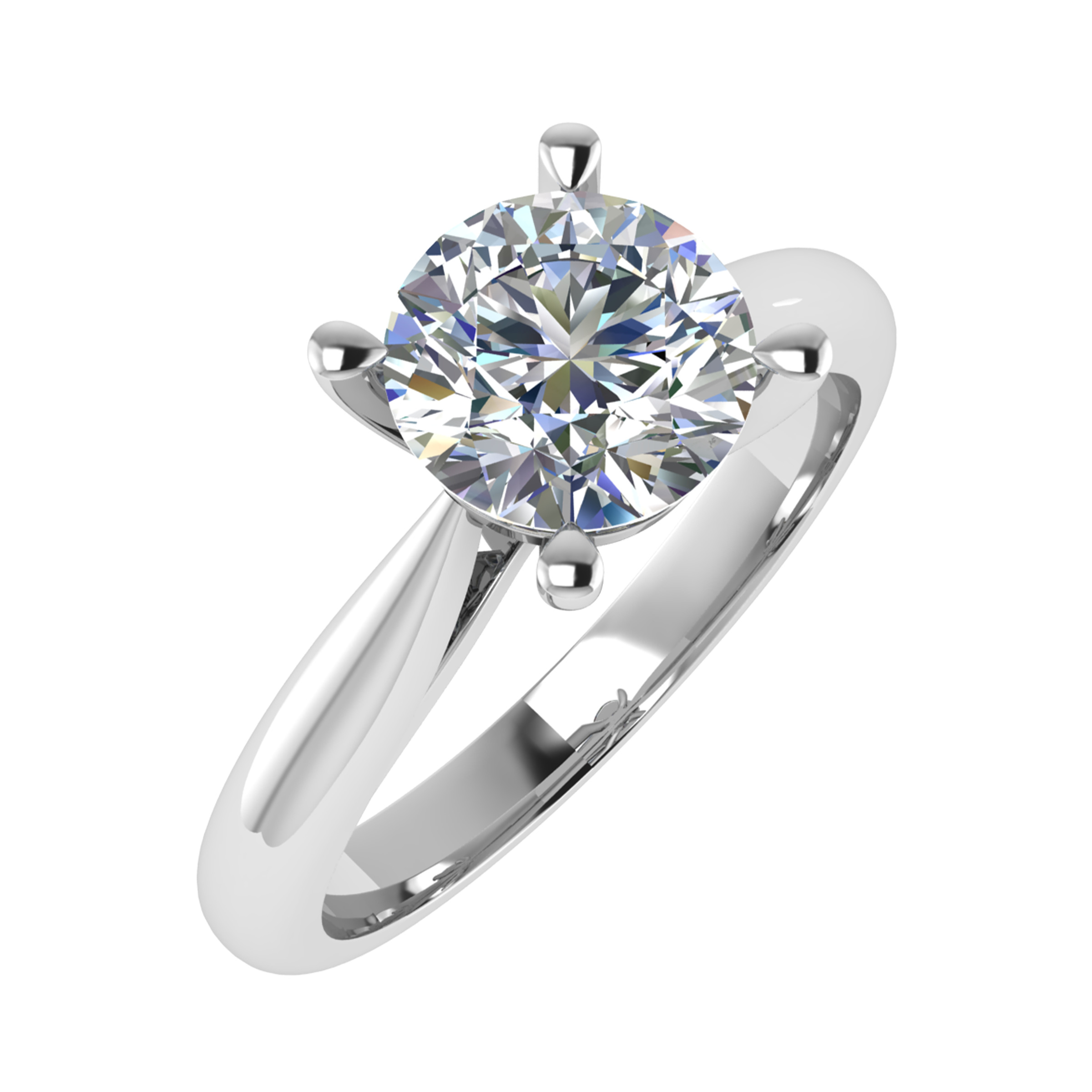 Bess Lab Grown Diamond Rose Gold 4 Prong Classic Solitaire Engagement Ring