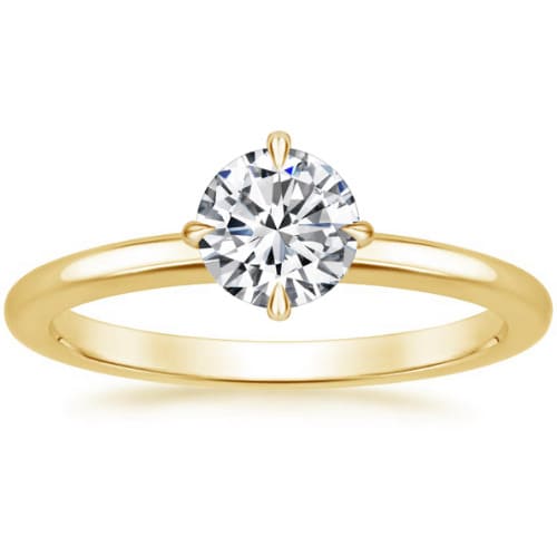 Cari Natural 4 Prong Solitaire Diamond Ring
