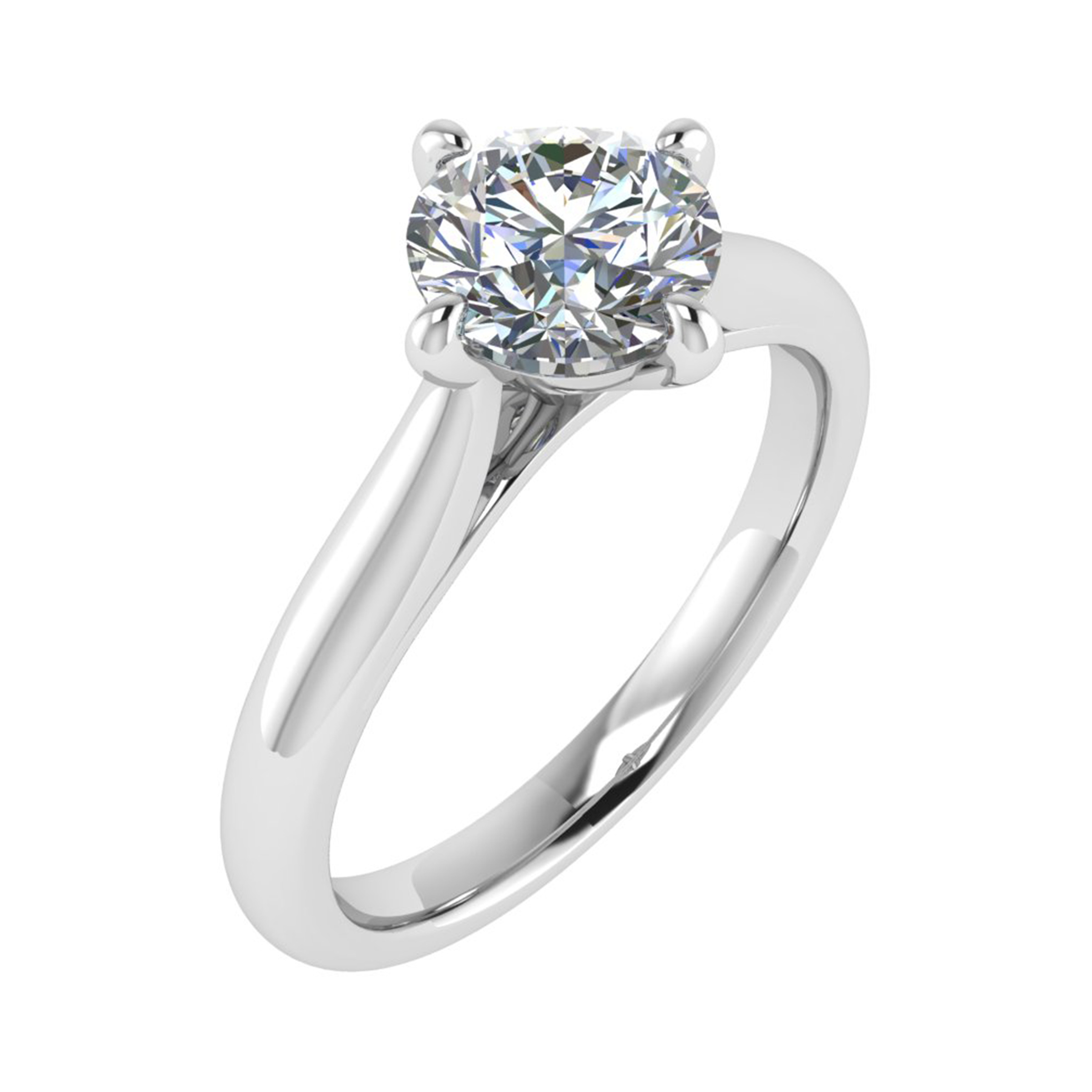 Matilda Natural 4 Prong Solitaire Diamond Ring