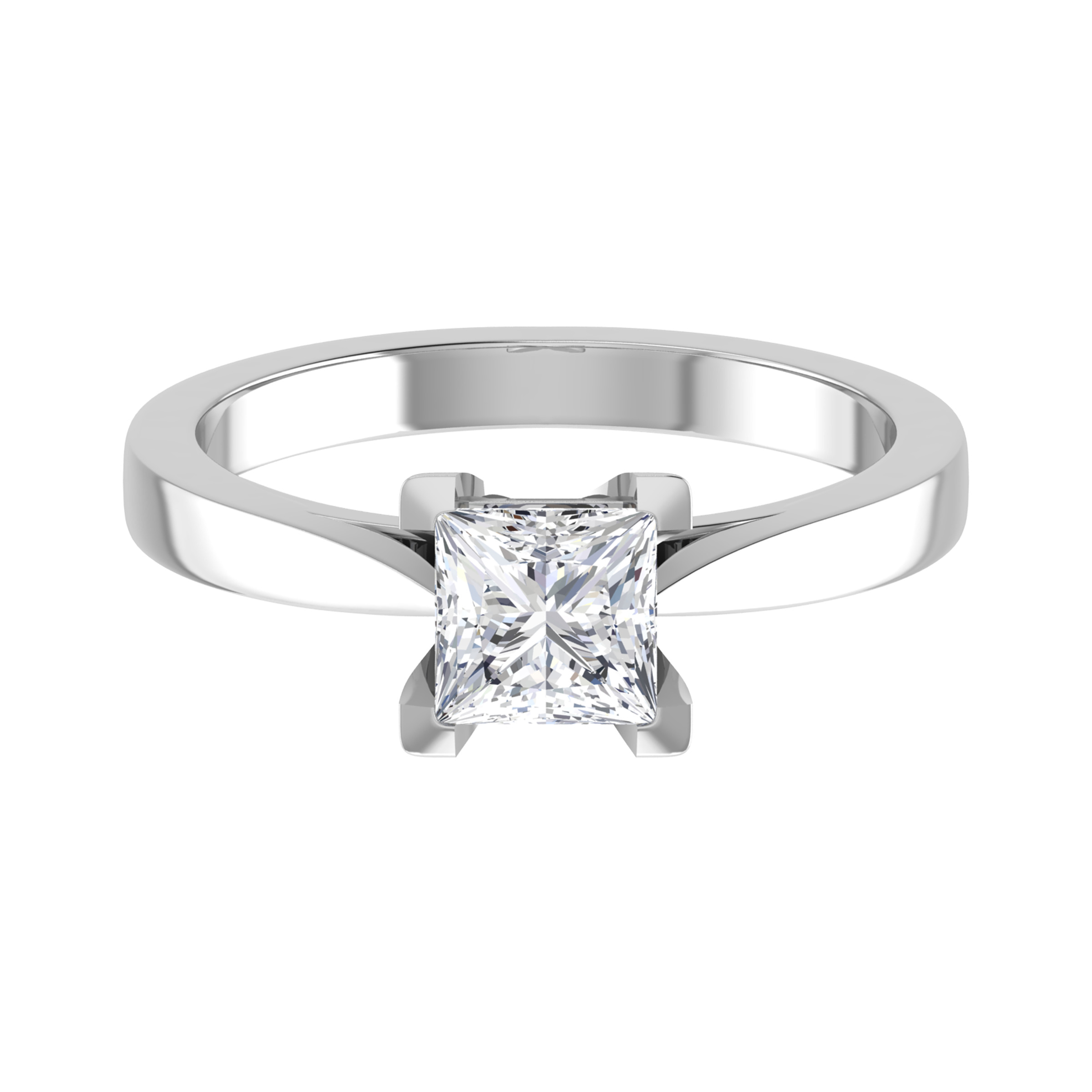 Bellamie Lab Grown Diamond Platinum 4 Prong  Engagement Ring