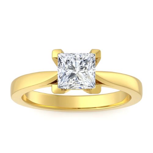 Bellamie Lab Grown Diamond Yellow Gold 4 Prong  Engagement Ring