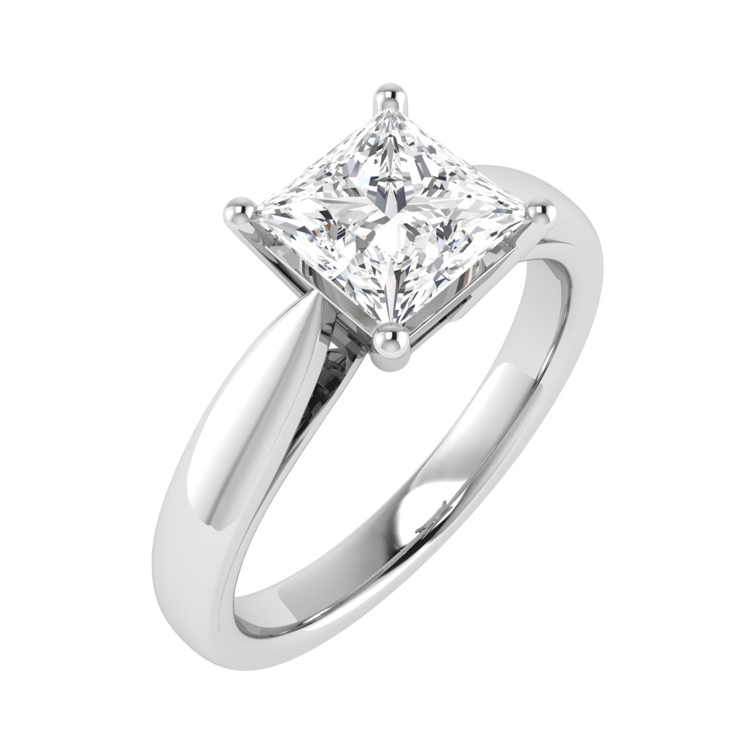 Candis Lab Grown Diamond 4 Prong Classic Solitaire Engagement Ring