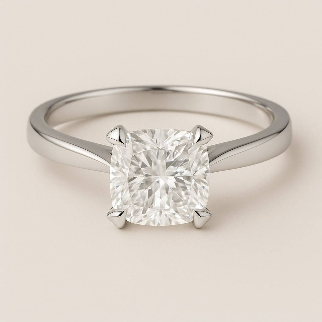  Bellanie Lab Grown Diamond 4 Prong Classic Solitaire Engagement Ring
