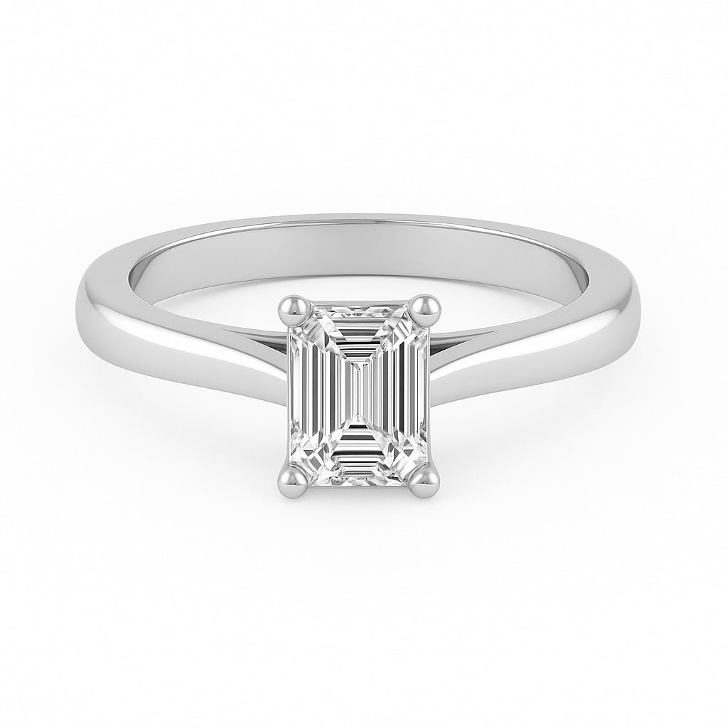 Breigh Natural Diamond 4 Prong Classic Solitaire Engagement Ring