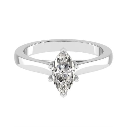  Cedra Natural Diamond 6 Prong Classic Solitaire Engagement Ring