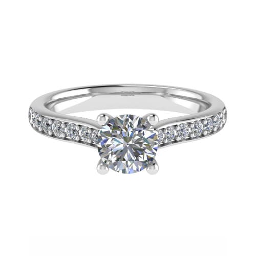Cyleigh Lab Grown Diamond 4 Prong Side Stone Engagement Ring
