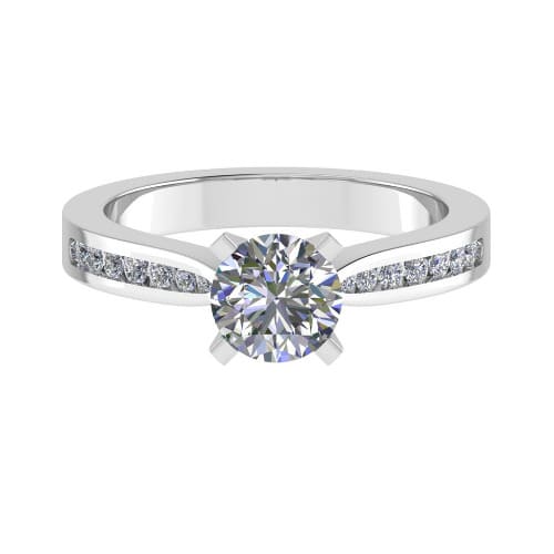 Crissy Lab Grown Diamond 4 Prong Side Stone Engagement Ring