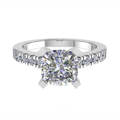 Sandra Lab Grown Diamond 4 Prong Side Stone Engagement Ring
