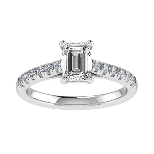 Stella Lab Grown Diamond 4 Prong Side Stone Engagement Ring