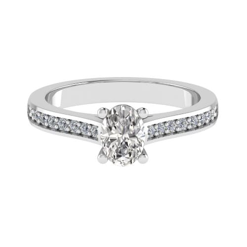Cilla Lab Grown Diamond 4 Prong Side Stone Engagement Ring