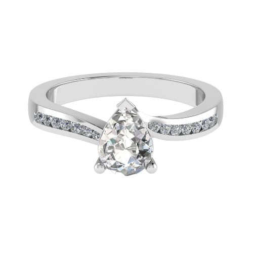  Cailie Lab Grown Diamond 3 Prong Side Stone Engagement Ring