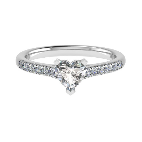  Celestia Lab Grown Diamond Rose Gold 3 Prong Side Stone Engagement Ring