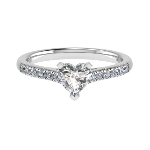  Celestia Lab Grown Diamond 3 Prong Side Stone Engagement Ring