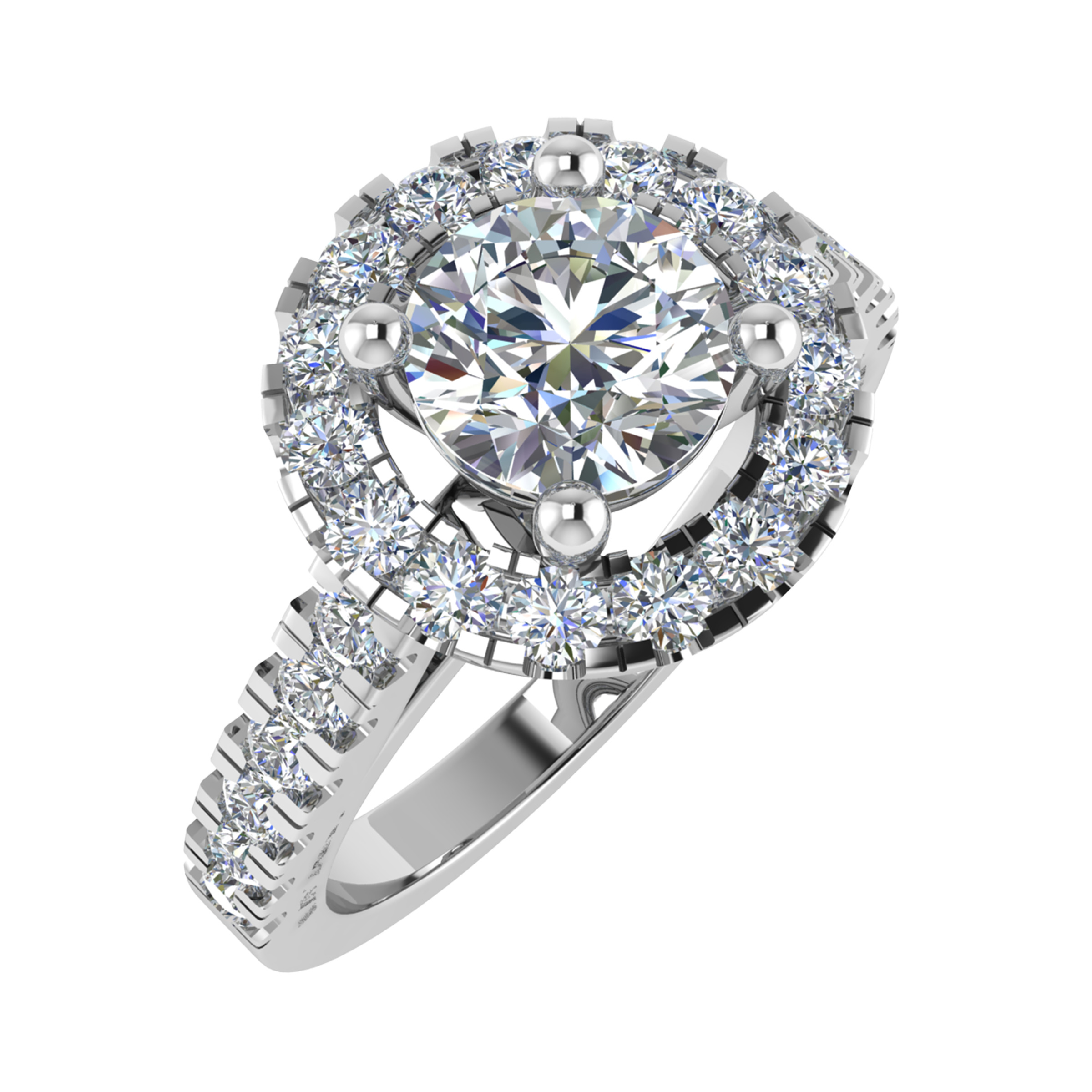 Emelyn Lab Grown 4 Prong Cluster Diamond Ring