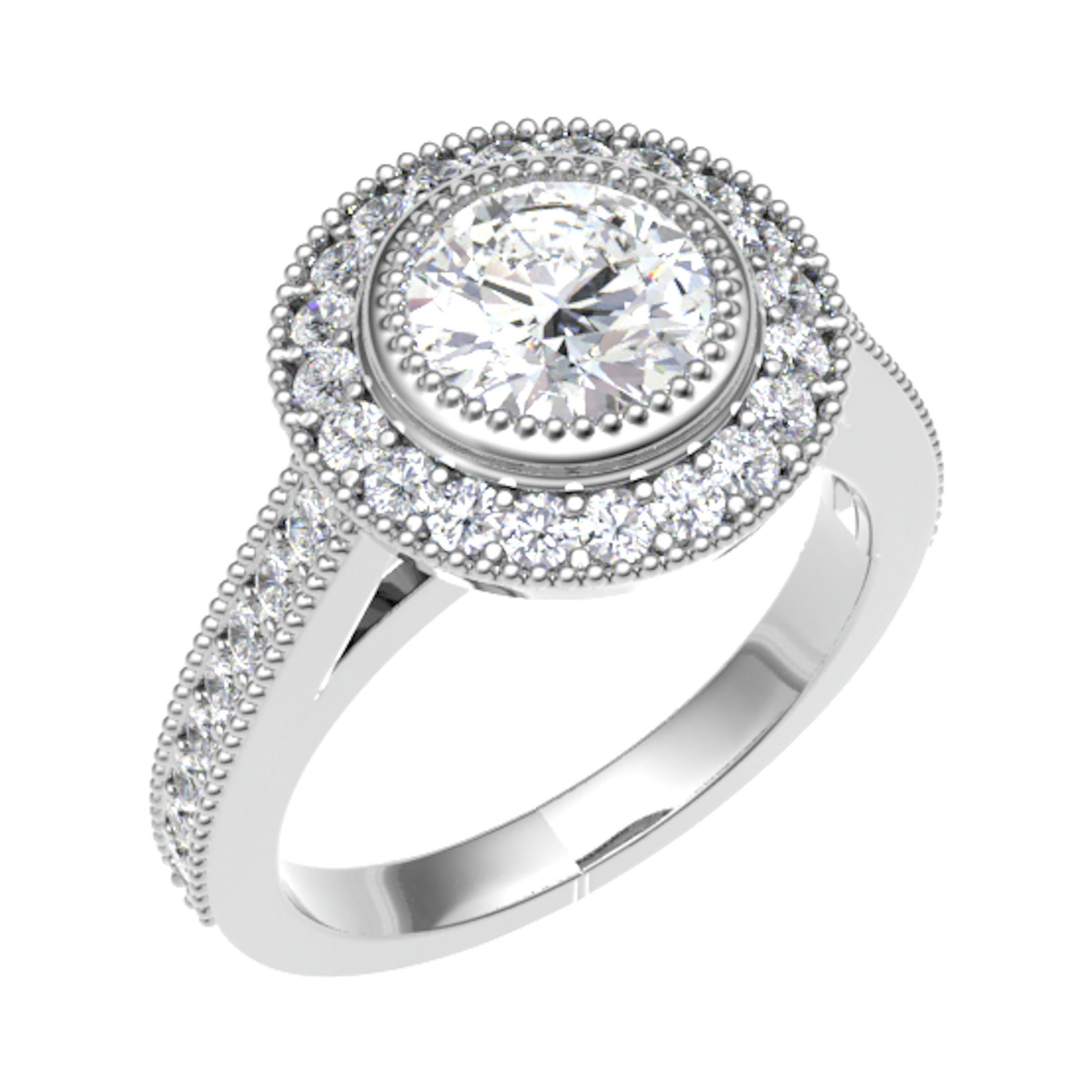 Magnolia Lab Grown Bezel Cluster Diamond Ring