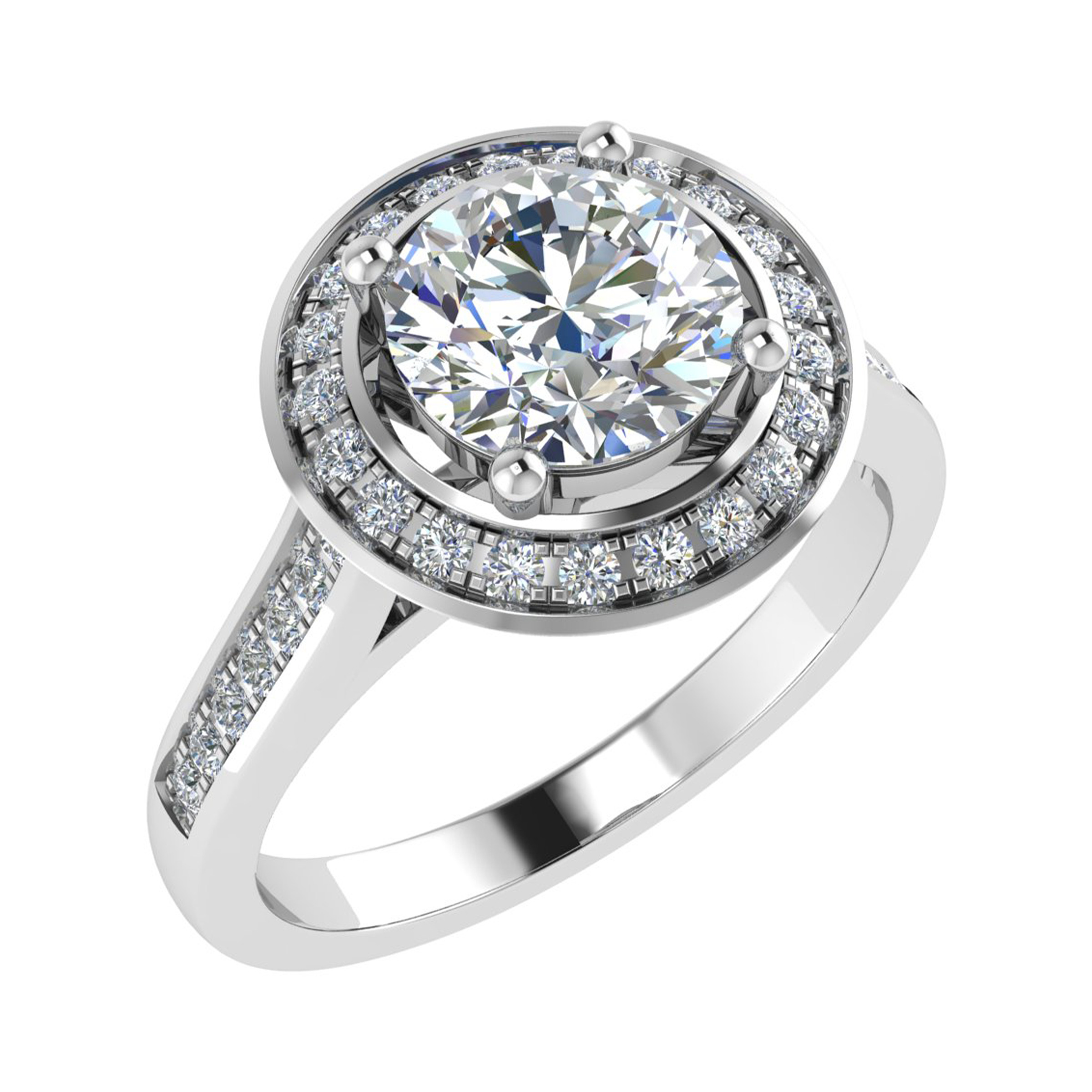 Maya Lab Grown 4 Prong Cluster Diamond Ring