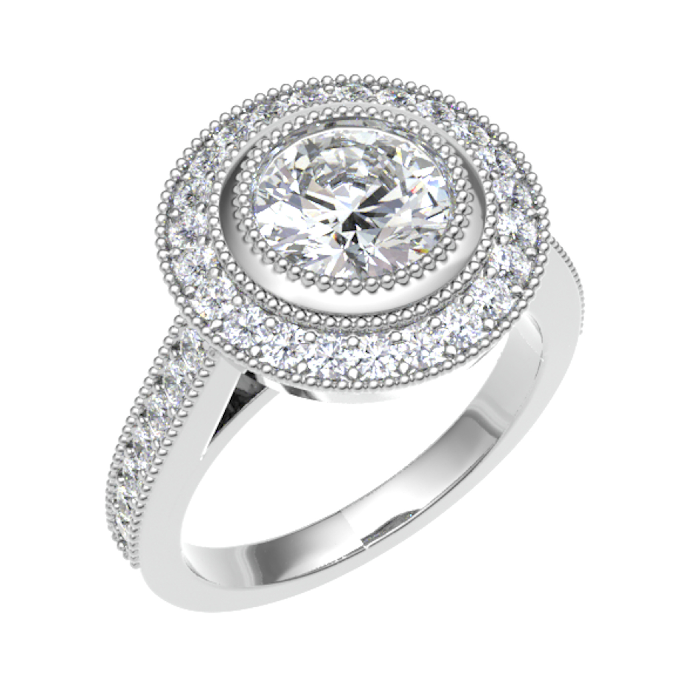 Melita Lab Grown Bezel Cluster Diamond Ring
