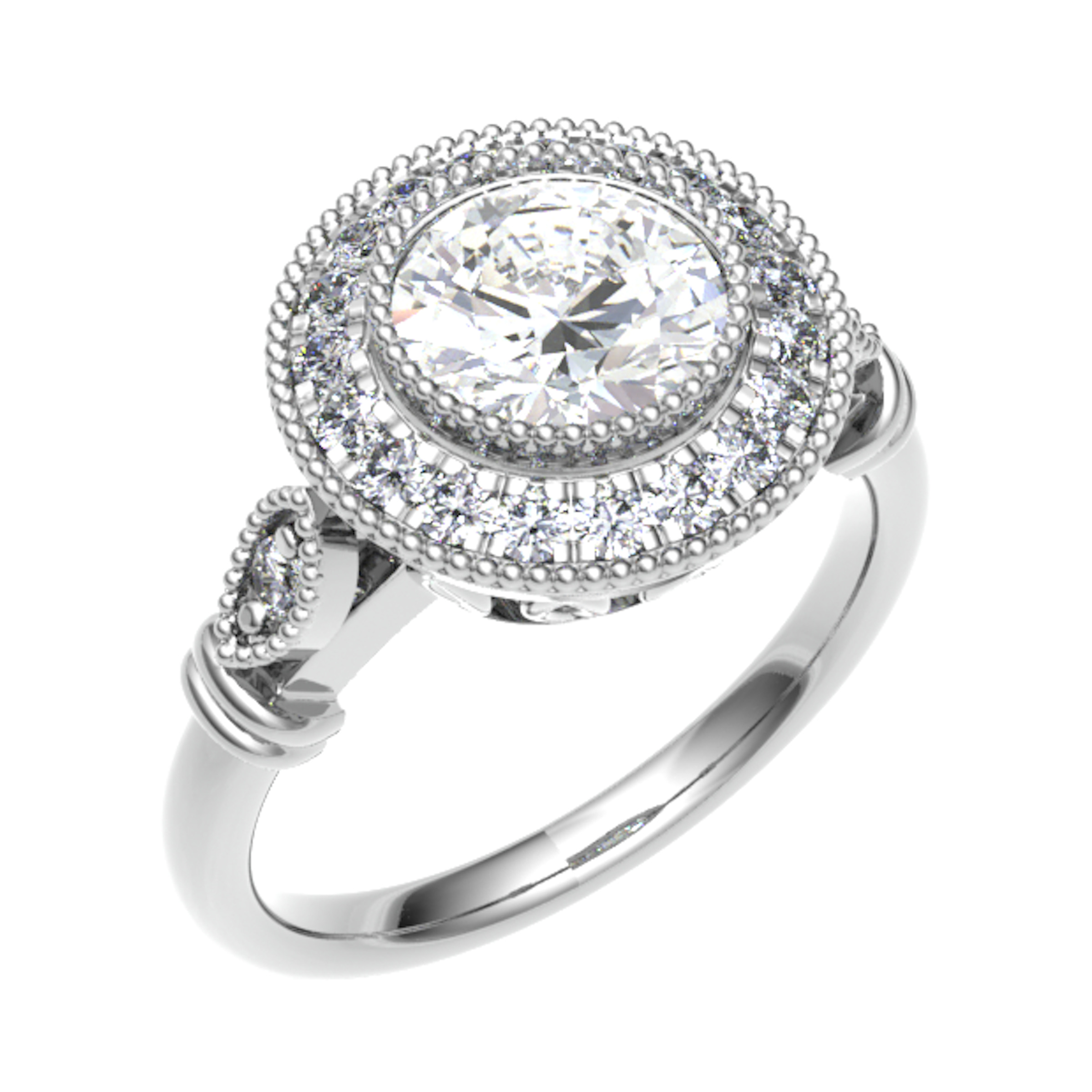 Adalena Lab Grown Bezel Cluster Diamond Ring
