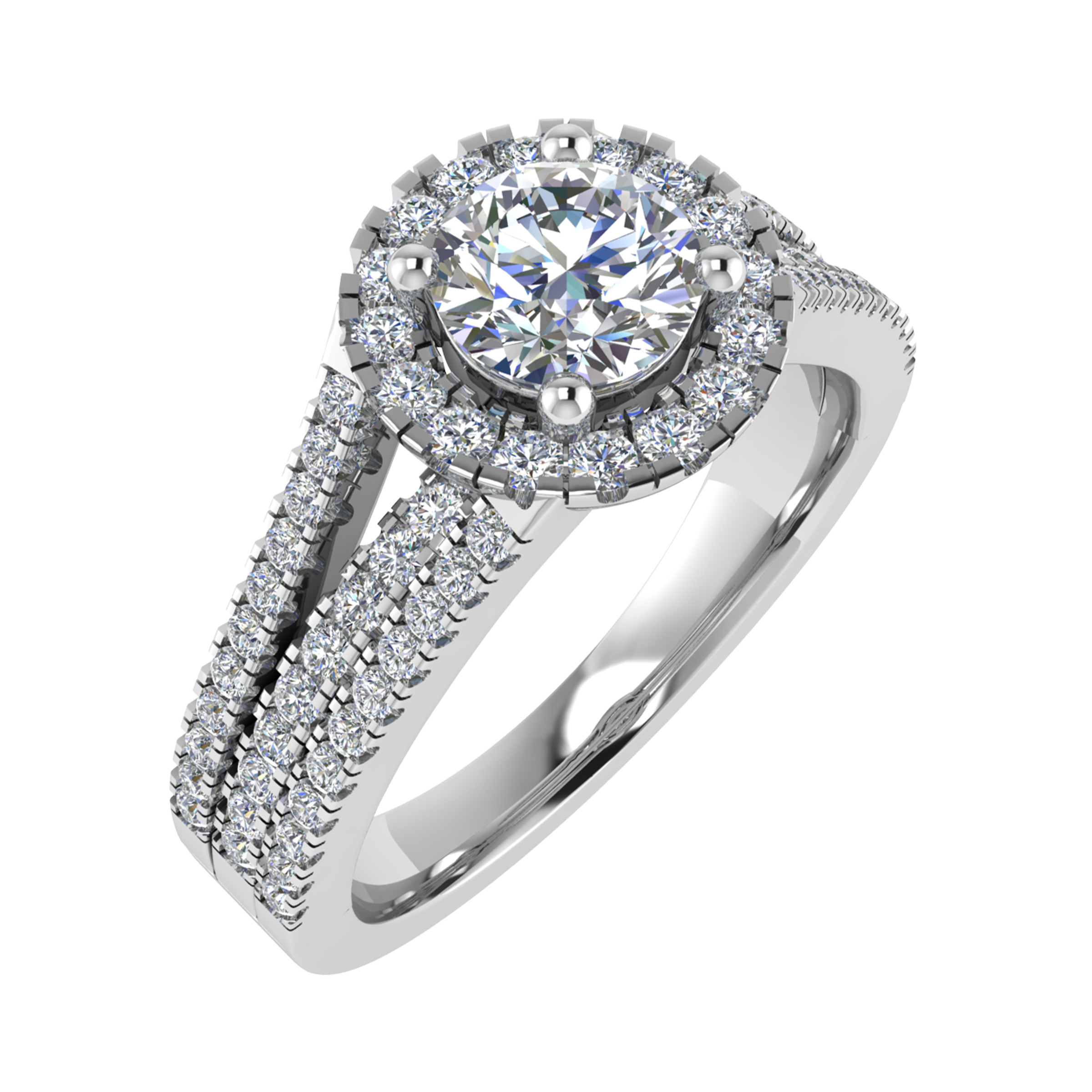 Rosetta Lab Grown 4 Prong Cluster Diamond Ring