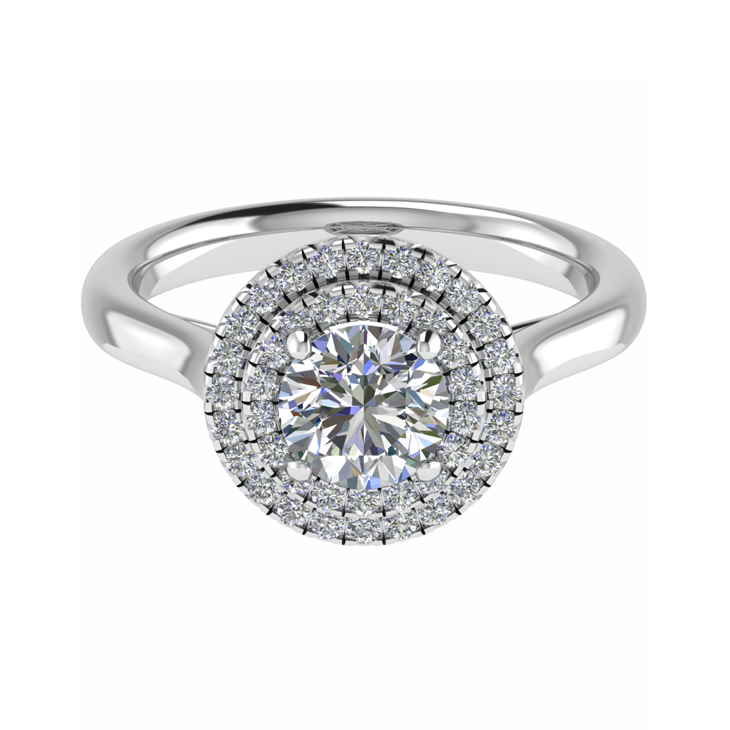Leena Lab Grown Rose Gold 4 Prong Cluster Diamond Ring