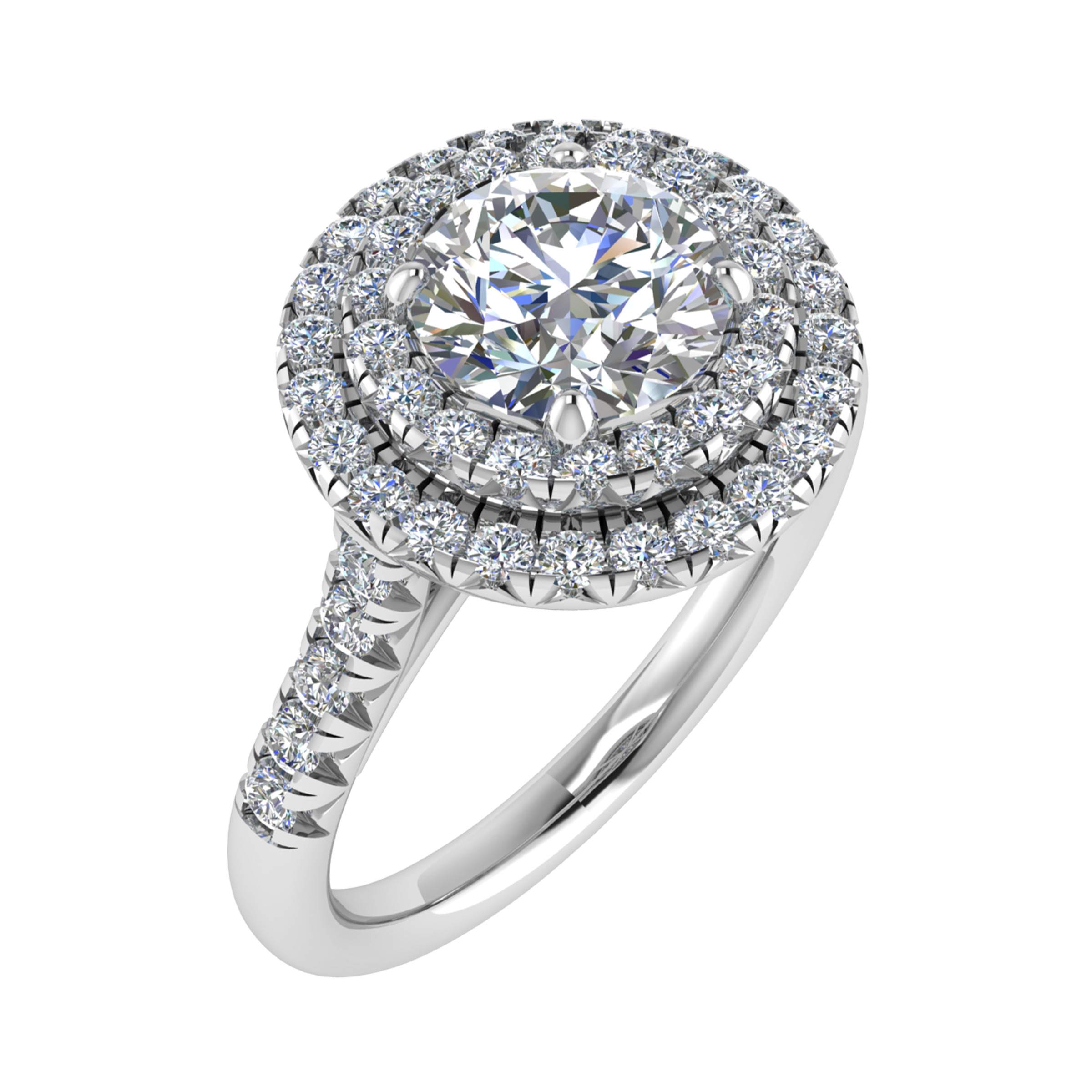 Louisa Lab Grown 4 Prong Cluster Diamond Ring