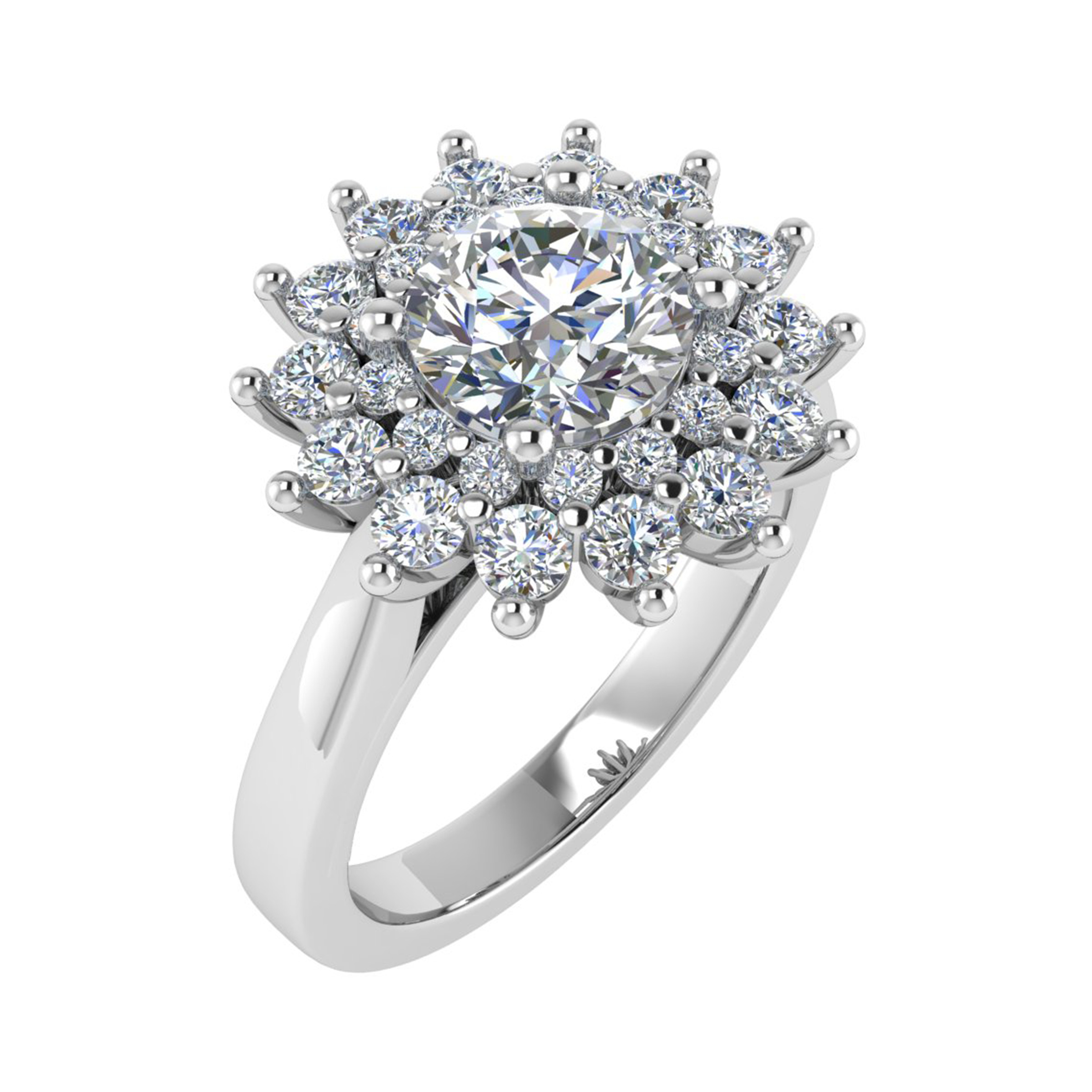 Susan 0.20 - 3.00 Carat Lab Grown 4 Prong Cluster Diamond Ring