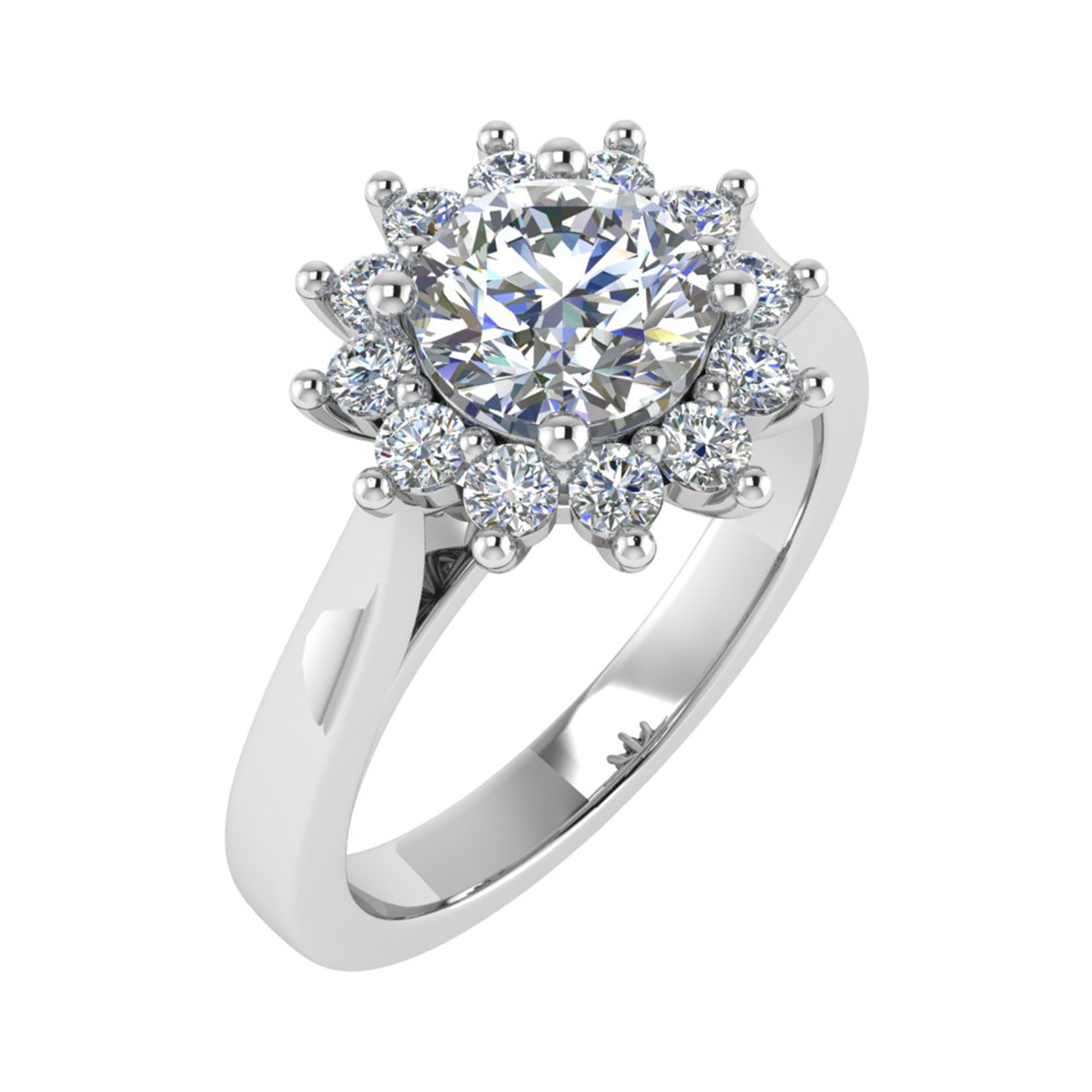 Remi Lab Grown 4 Prong Cluster Diamond Ring