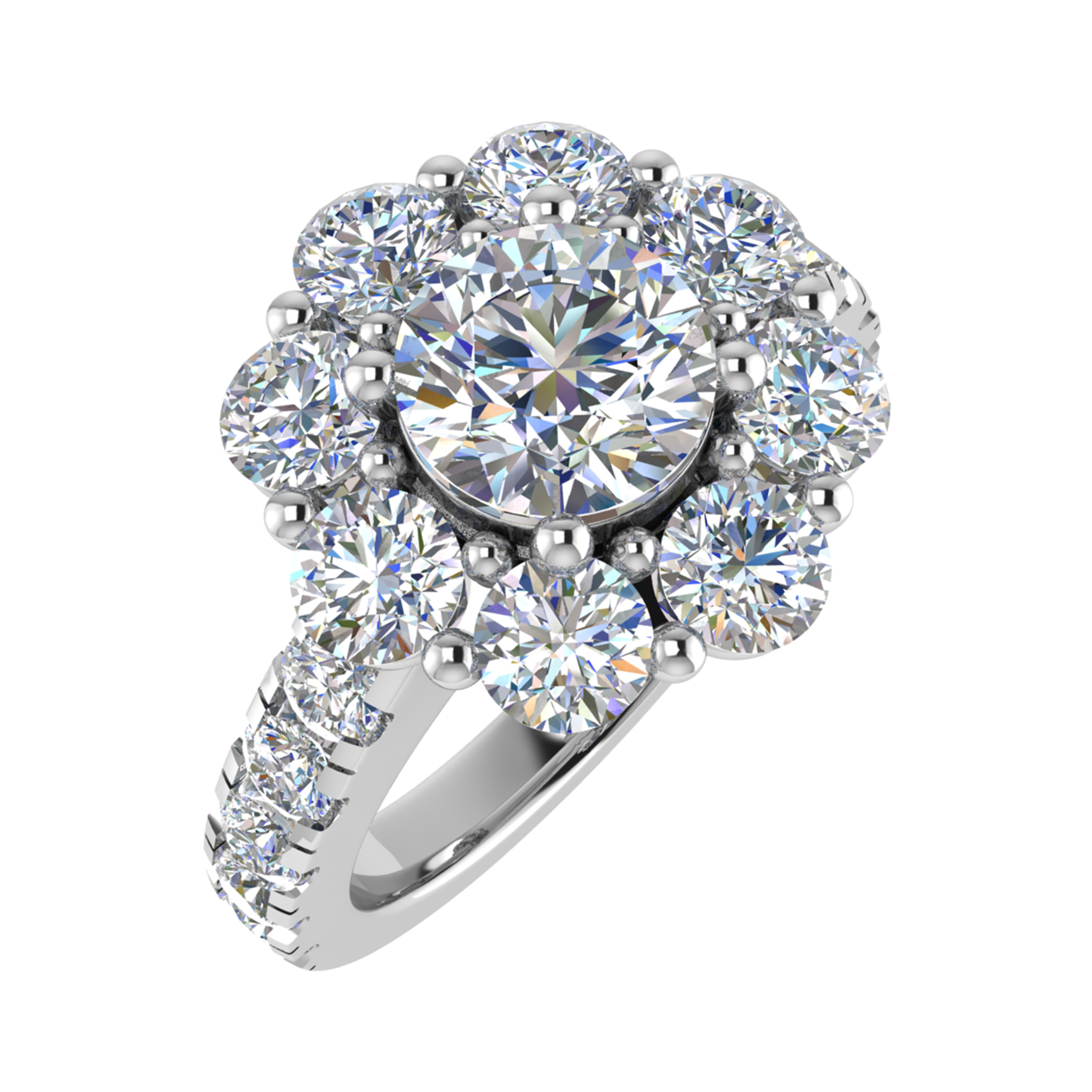 Shiloh 0.20 - 3.00 Carat Lab Grown 4 Prong Cluster Diamond Ring