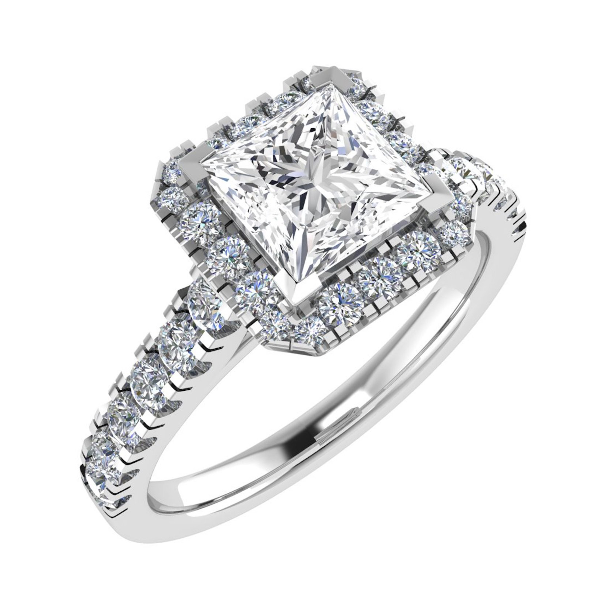 Rosalie Lab Grown 4 Prong Cluster Diamond Ring