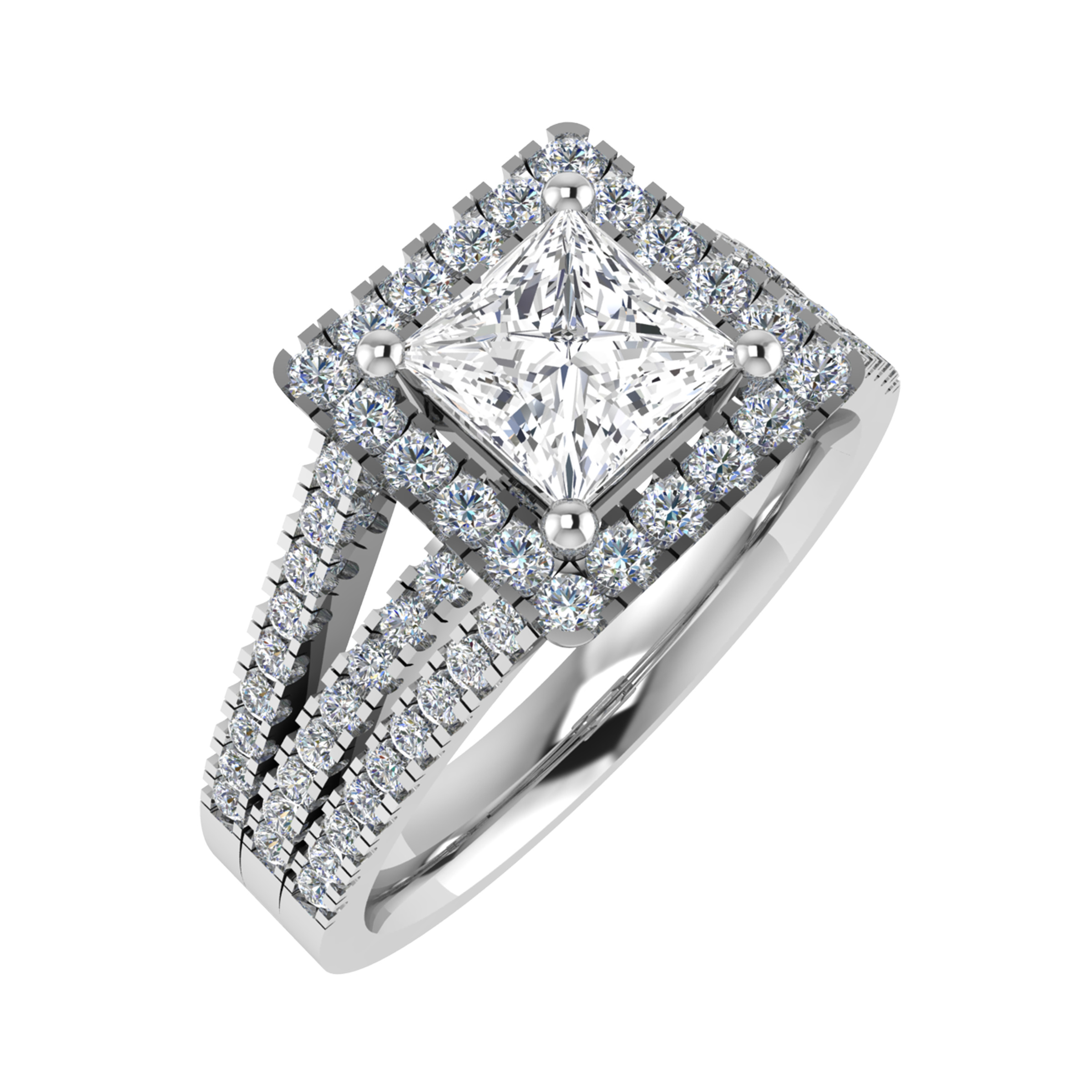 Viviana Lab Grown 4 Prong Cluster Diamond Ring