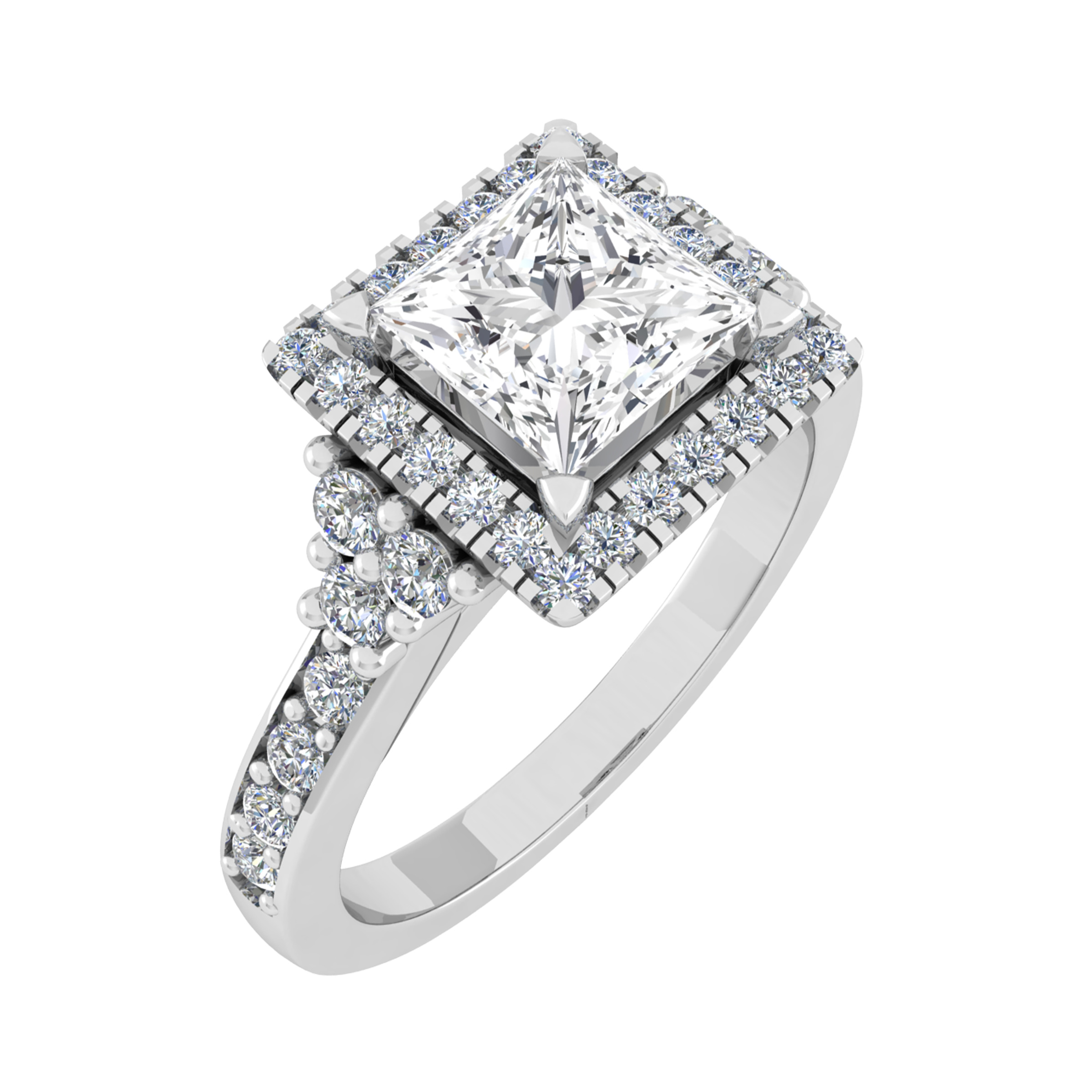 Theodora Lab Grown 4 Prong Cluster Diamond Ring
