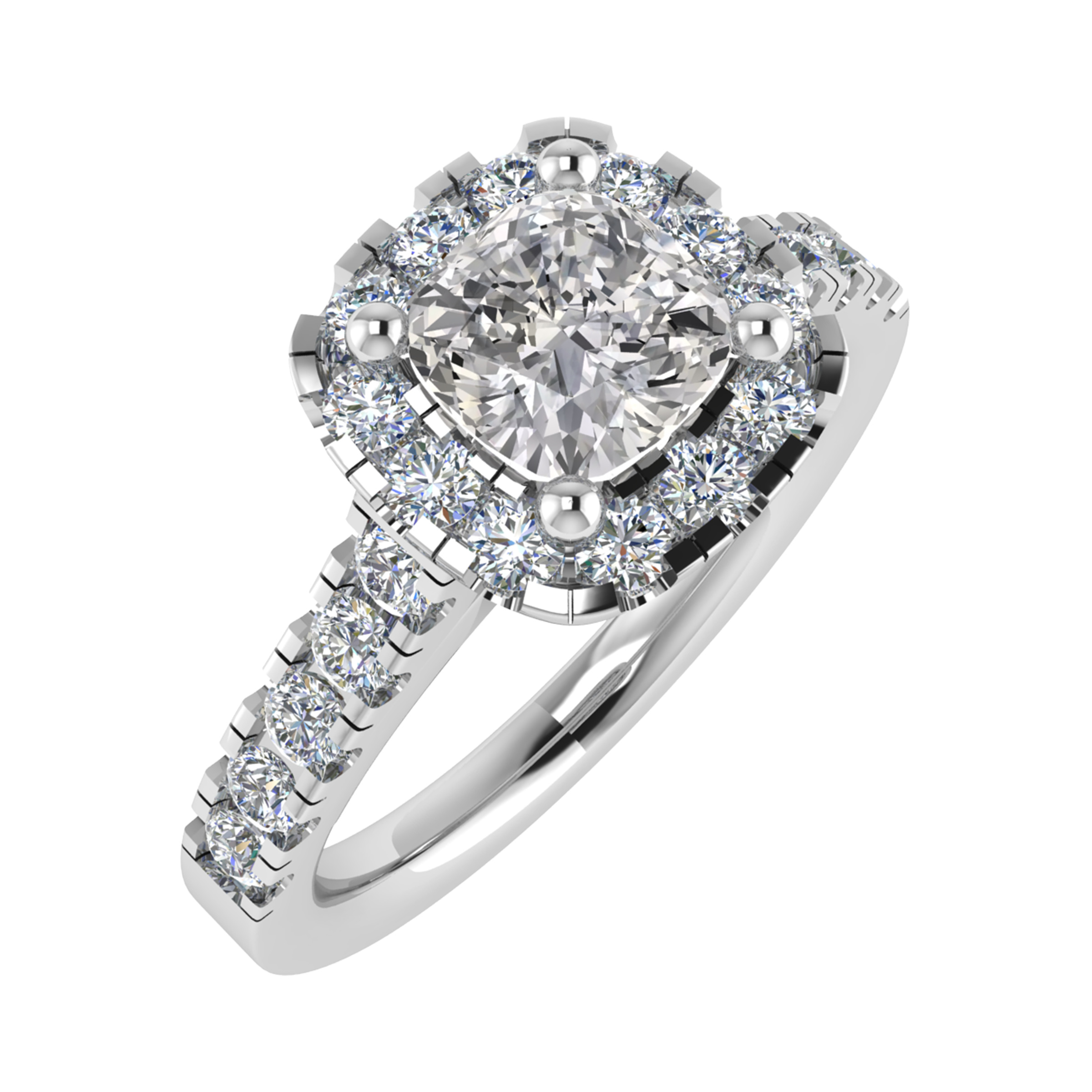 Rhea Lab Grown 4 Prong Cluster Diamond Ring